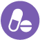 Capsule and tablet icon marking the drug rehabilitation pages